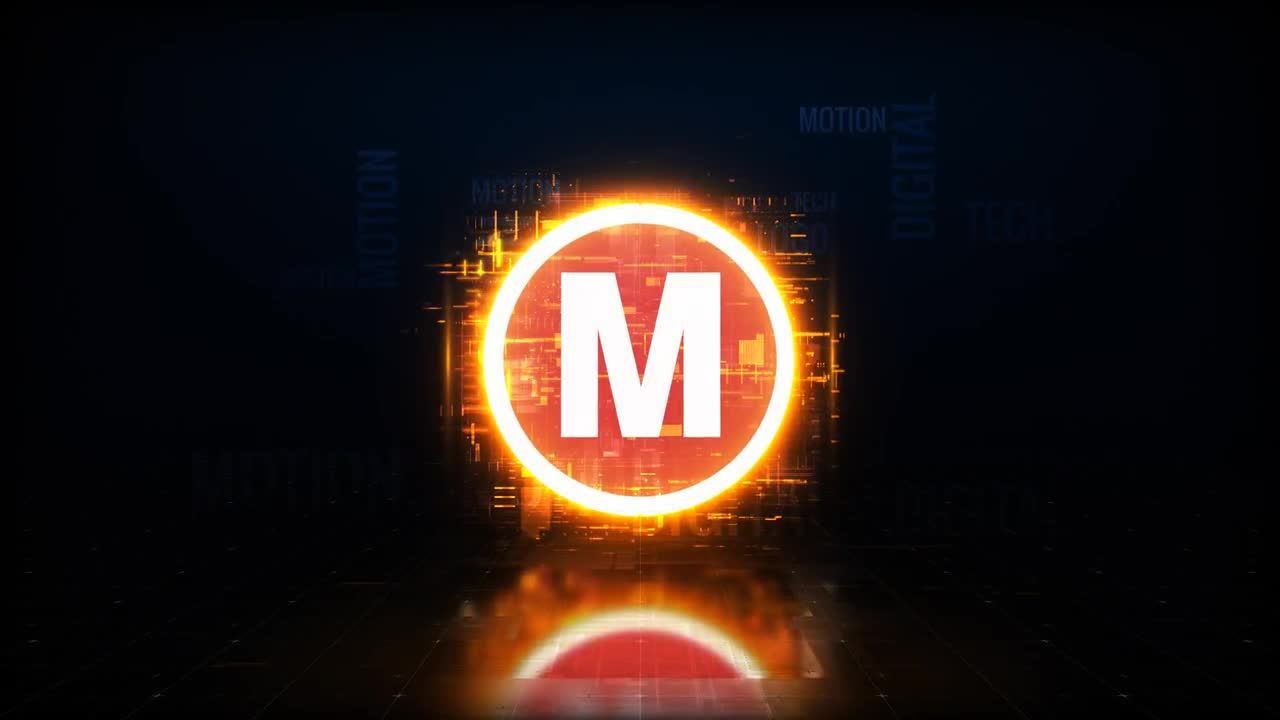 数字徽标启动器素材库精选AE模板