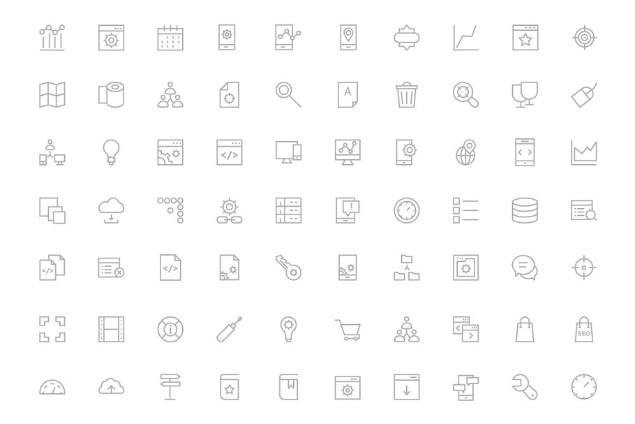 150+通信网络生产力&开发设计图标 150+ Productivity & Development Icon插图(2)