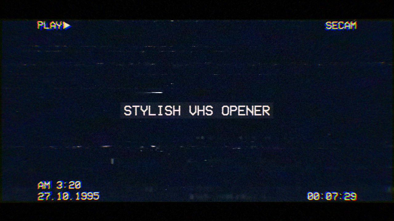 时尚的VHS开瓶器预告片素材库精选AE模板