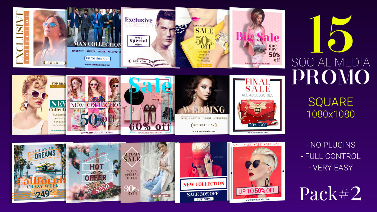 社交媒体促销产品介绍素材库精选AE模板