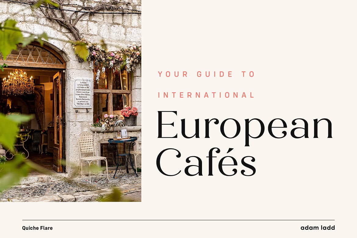 宽条纹衬线英文字体家族 Quiche Flare Font Family插图(2)