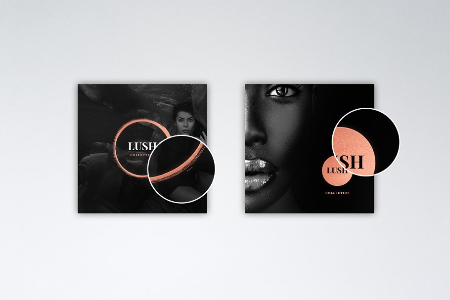 时尚玫瑰金Instagram故事贴图模板素材库精选 Instagram Rose Gold Pack插图(1)