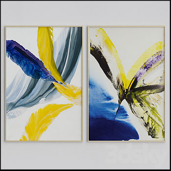 墙画壁画框架素材之家精选3D模型