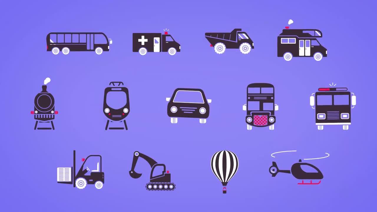 50风格动画图标素材库精选AE模板