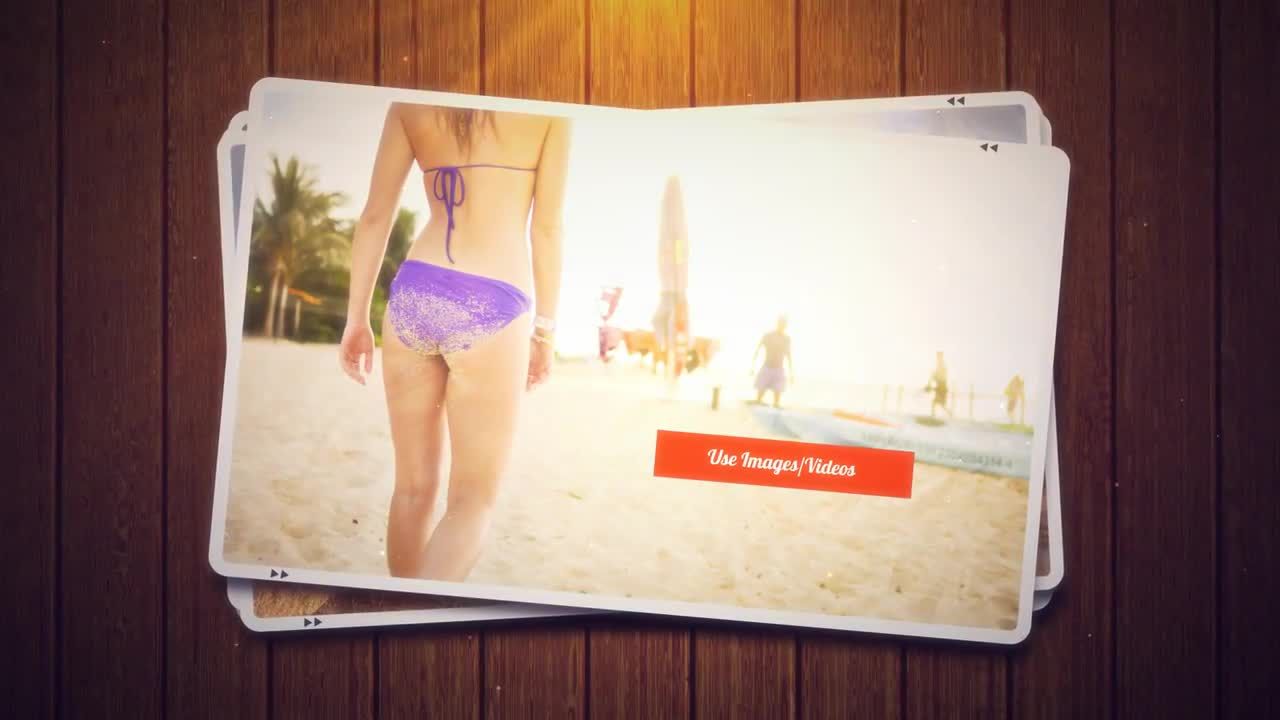 美丽的下降效果照片演示素材库精选AE模板