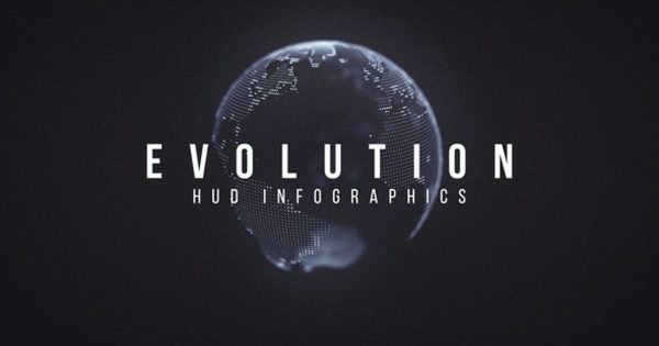 现代科技HUD信息图表动画素材库精选AE模板 Evolution HUD Infographic