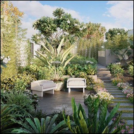 19种热带花园景观灌木、树木和藤蔓素材之家精选3D模型