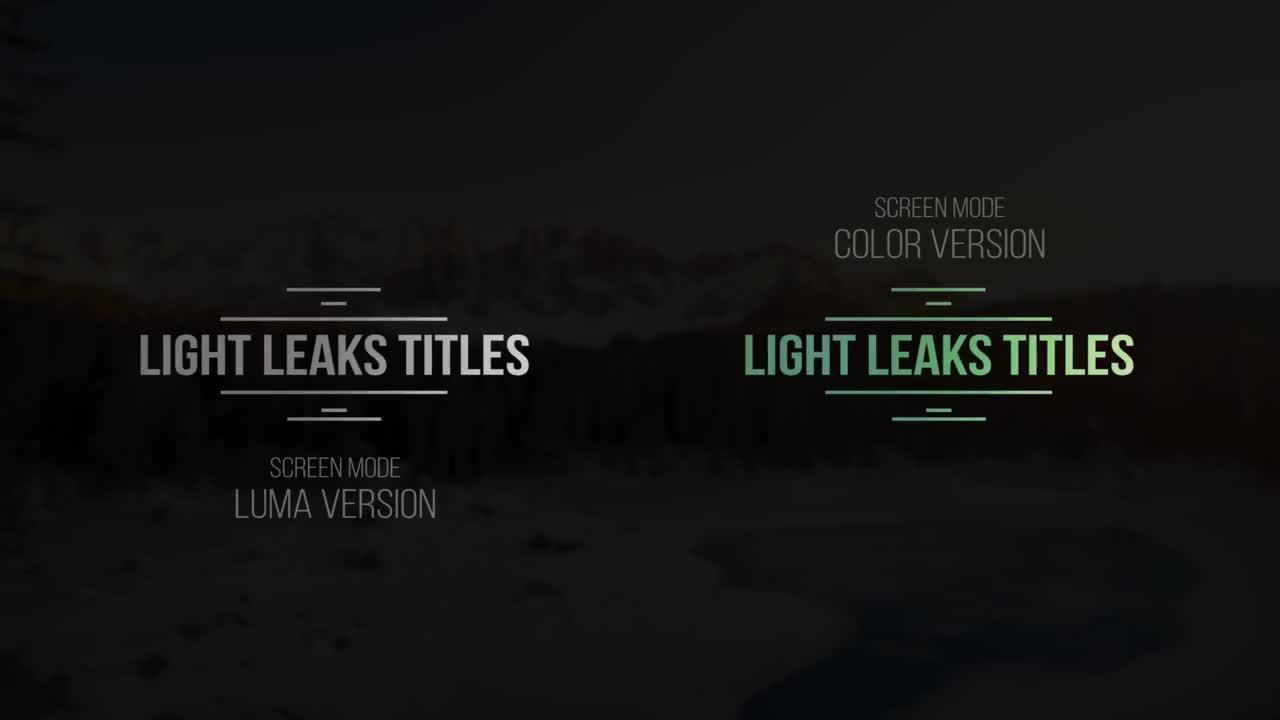 10种不同自然光的小型漏光标题素材库推荐Pr模板