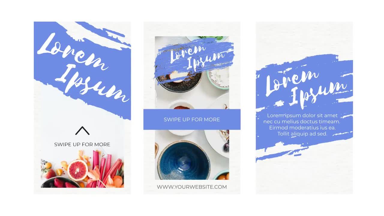 Instagram故事和墨水效果图文标题素材库推荐Pr模板