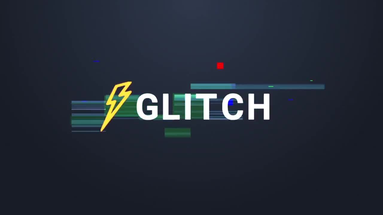 快速动态小故障徽标素材库精选AE模板