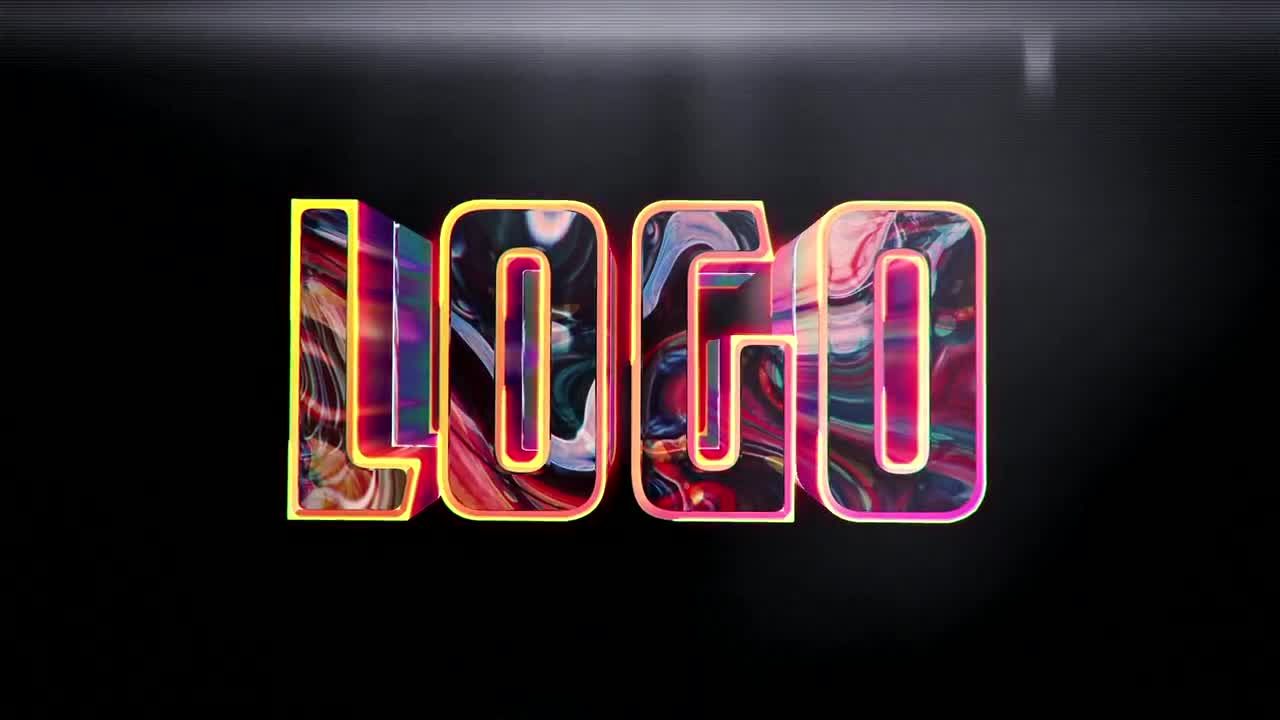 时尚迷幻效果全屏Logo标题素材库精选AE模板