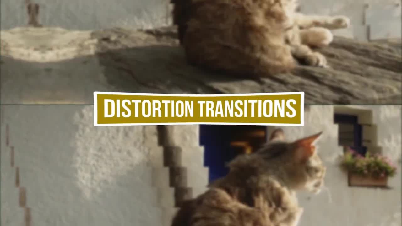 16个具有视差和RGB效果的广告失真过渡Pr模板