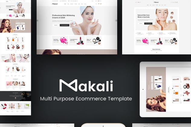 化妆品及美容网上商城OpenCart外贸主题模板素材库精选 Makali – Cosmetics & Beauty OpenCart Theme插图(1)