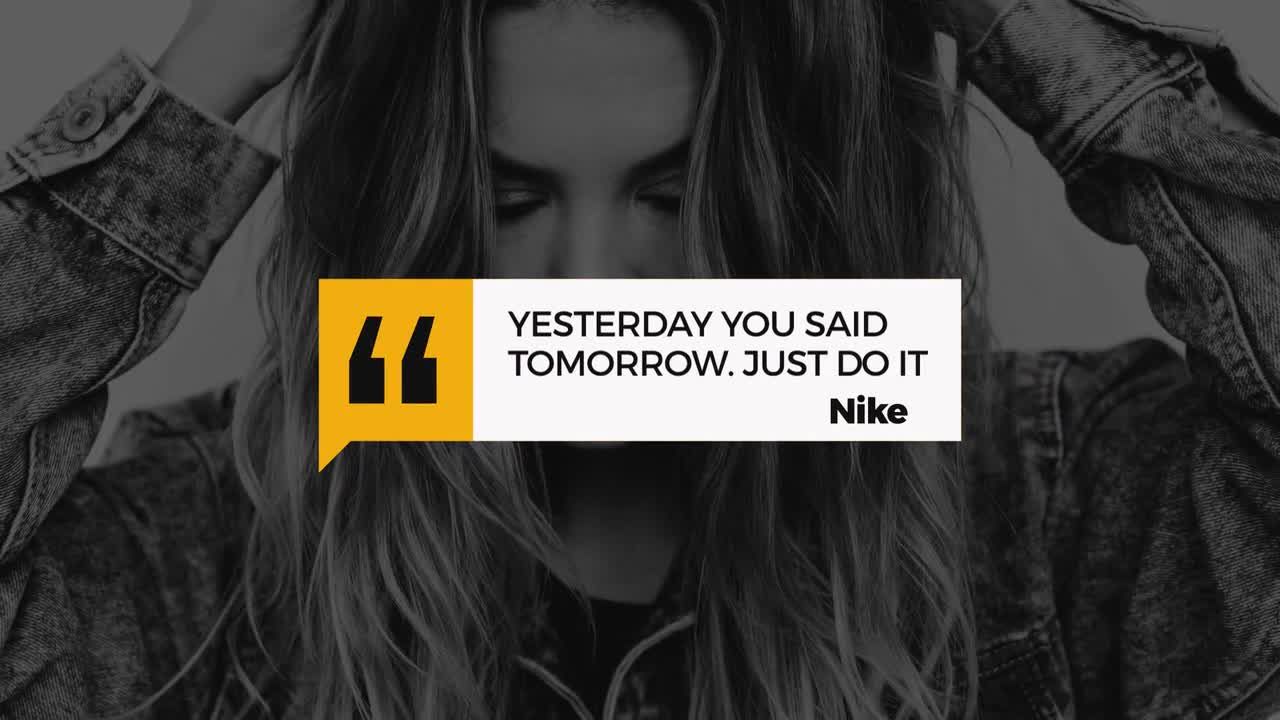 现代格言引用文字动画标题字幕特效素材库精选AE模板