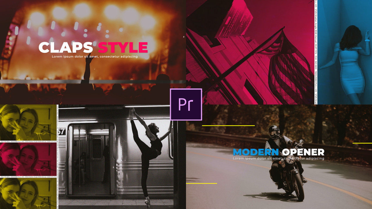 色彩鲜艳的商业媒体活动创意文本动画素材库推荐PR模板