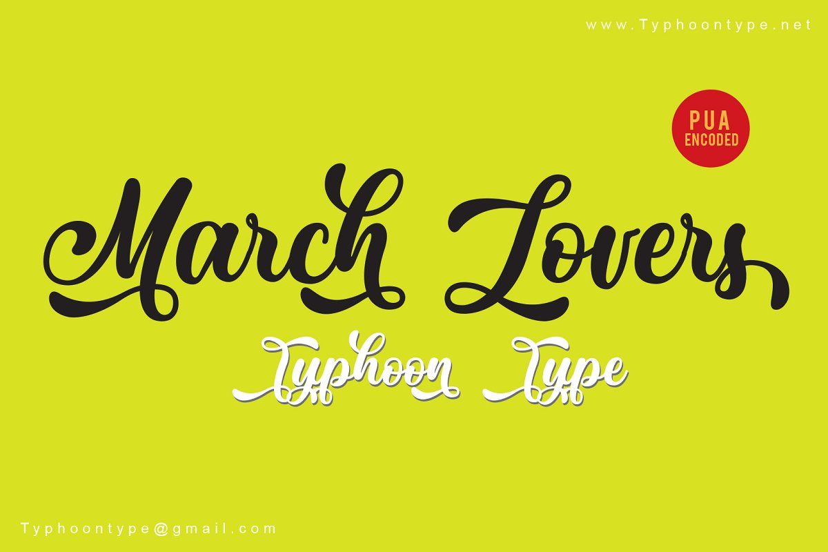 March Lovers Font素材之家精选英文字体