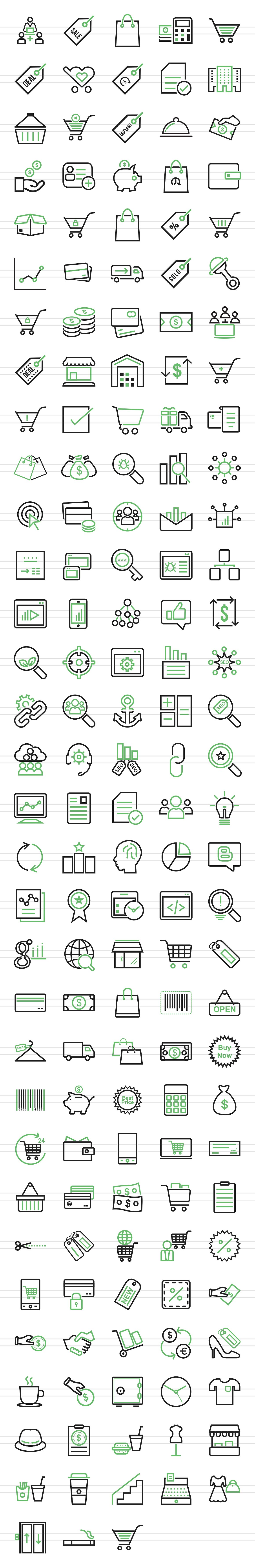 158款购物与电子商务的线形矢量图标下载[ai,eps,cdr,png,jpg]插图(1)