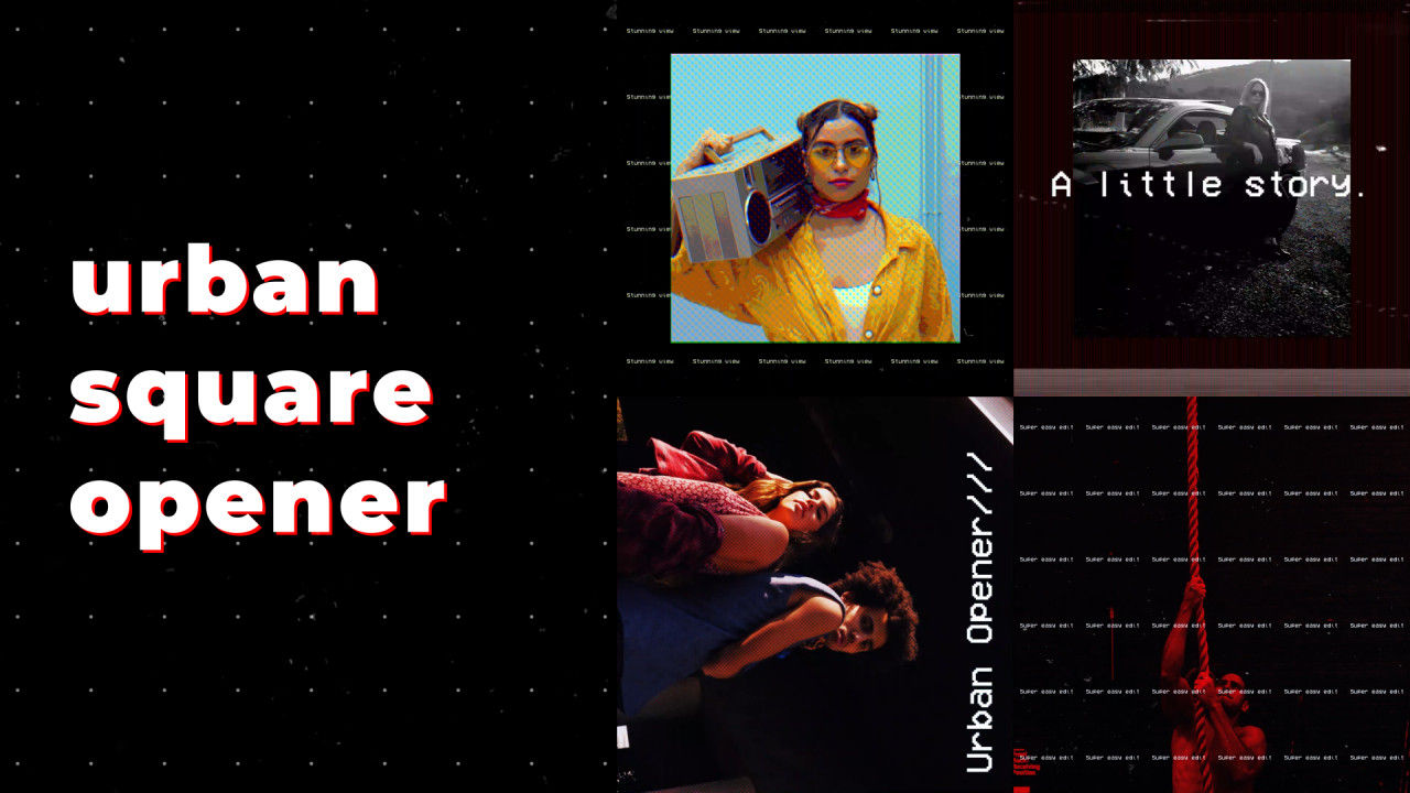 现代城市广场幻灯片Pr模板