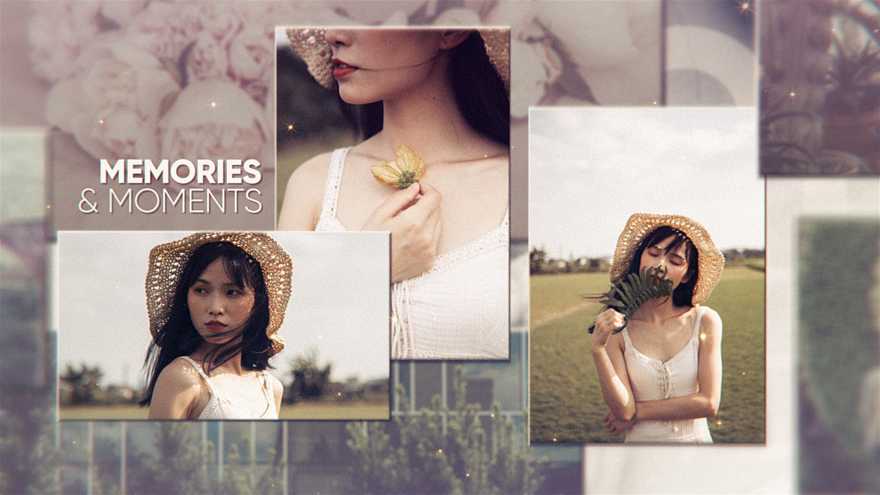 简洁的时尚幻灯片照片文本动画素材库精选AE模板