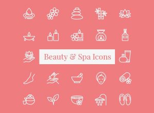美容和护肤Spa类相关的图标源文件下载[Ai]
