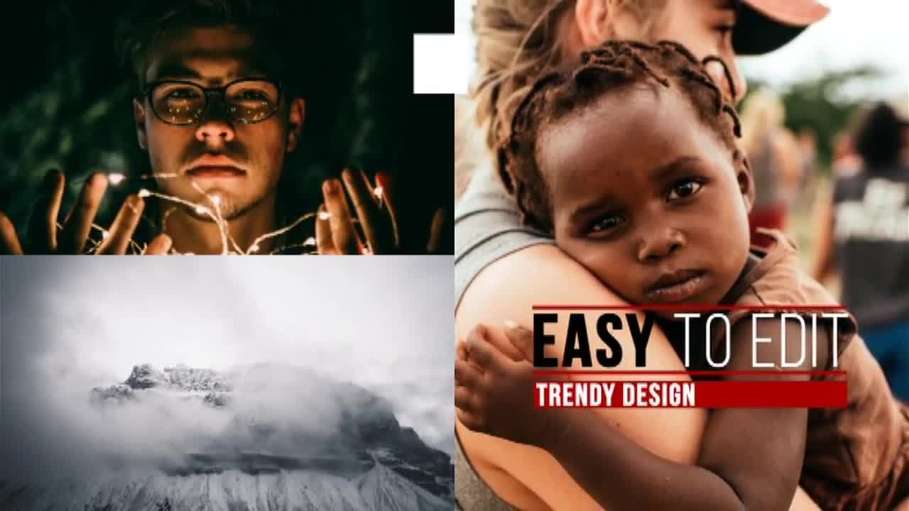 简洁干净的幻灯片视频开场素材库精选AE模板