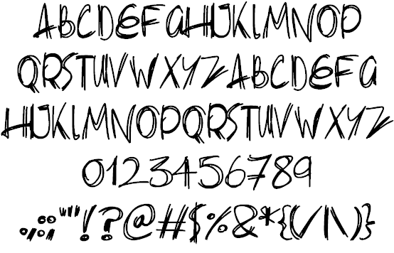 Slenderscratch font插图1