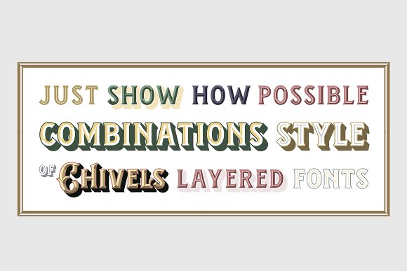 Chivels – Chiseled Vintage 3D Type插图5
