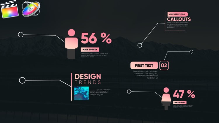 5个独特创意的标注标题素材库网精选fcpx模板