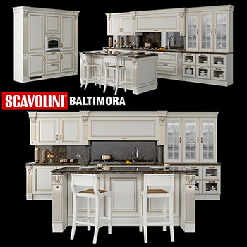 Scavolini Baltimora厨房和厨房用品素材之家精选3D模型