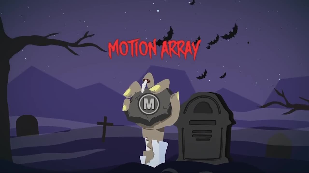 富有创意的万圣节动画徽标素材库精选AE模板