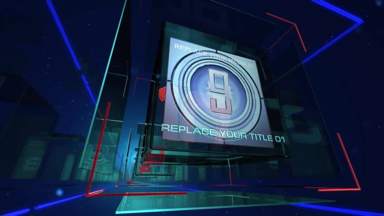 十个玻璃屏幕的游行开场白素材库精选AE模板