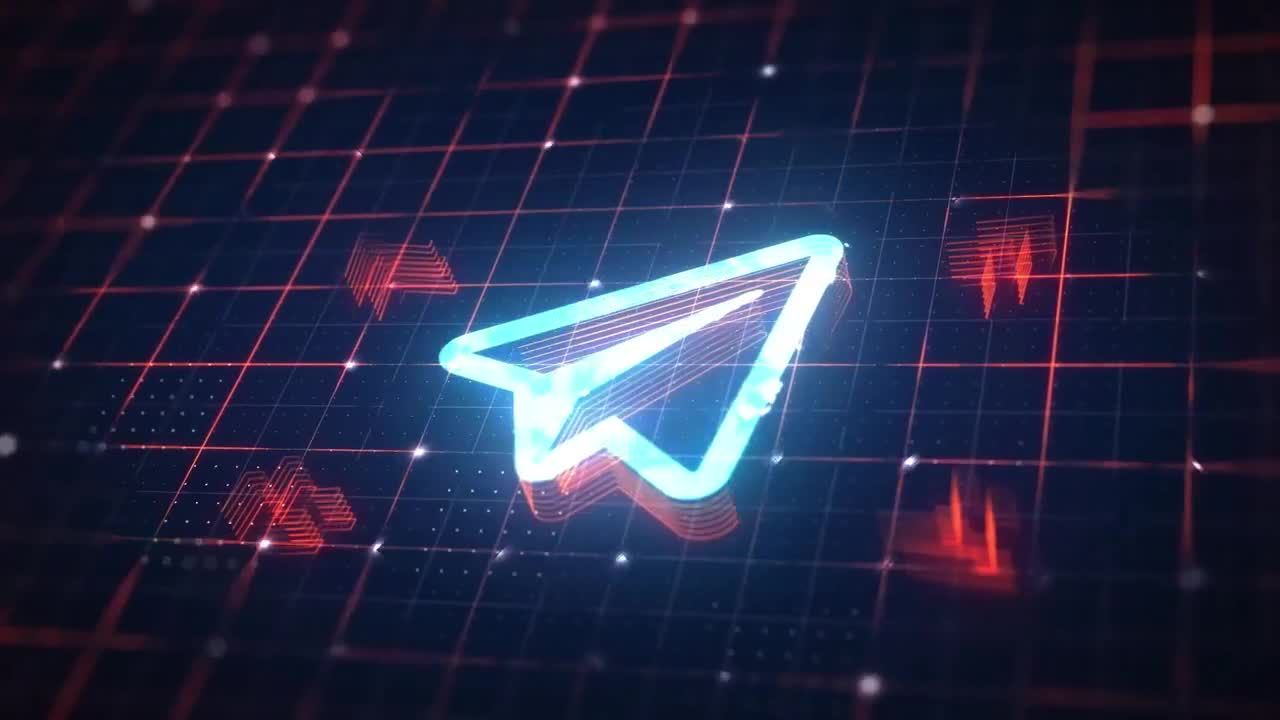 数字网格徽标显示素材库精选AE模板