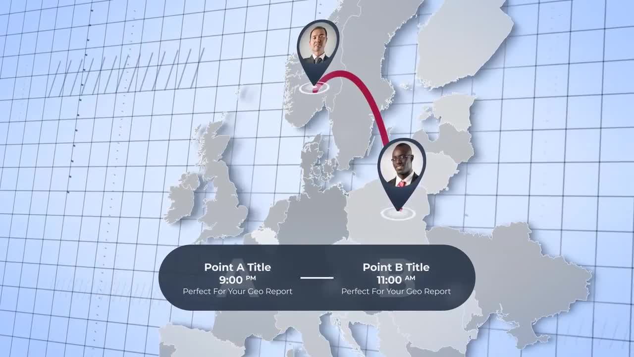 欧洲地图工具包素材库精选AE模板