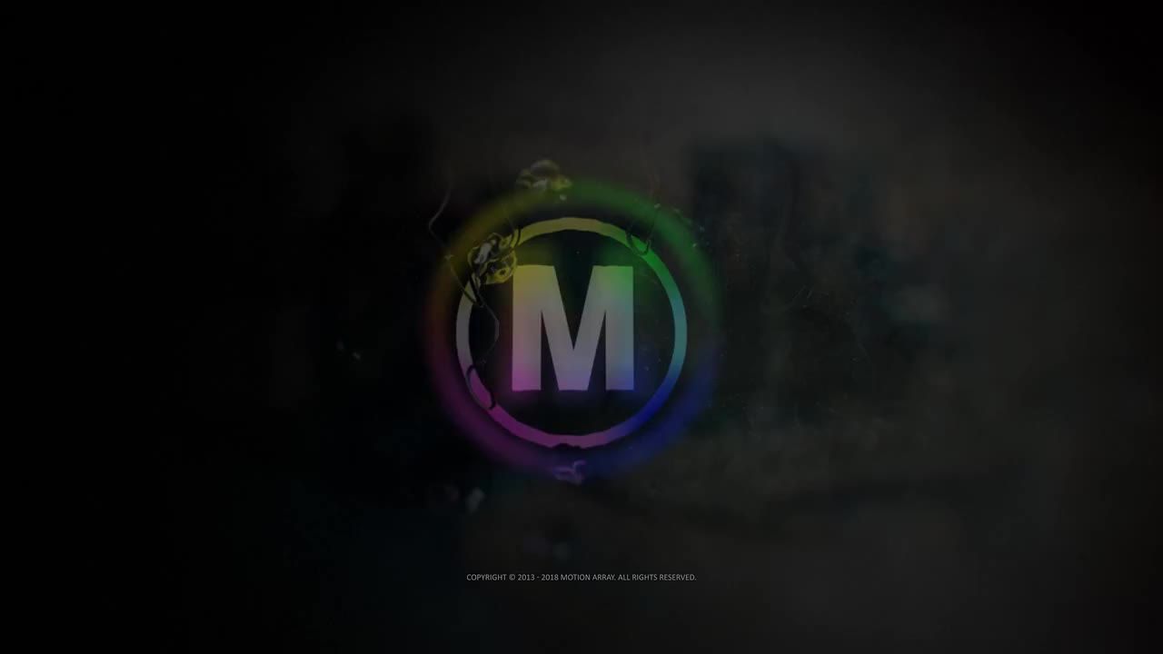 具有动态的动画雨和闪电的徽标展示素材库精选AE模板