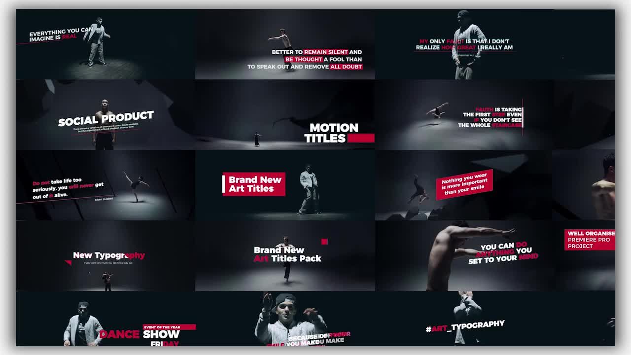 艺术现代动画素材库推荐PR模板