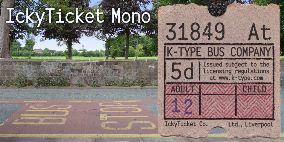 Icy Ticket Mono Font插图2