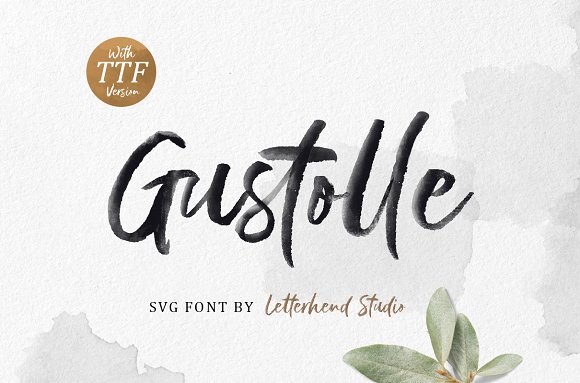 Gustolle SVG Font素材之家精选英文字体