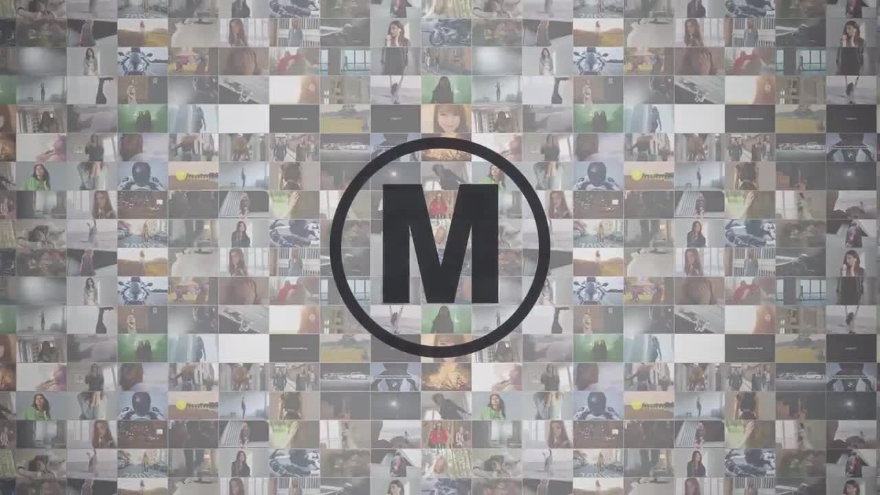 多媒体马赛克徽标显示素材库推荐Pr模板