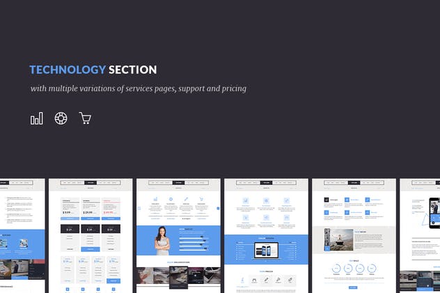商业＆技术服务网站设计PSD模板素材库精选 Avalon — Business & Technology PSD Template插图(3)
