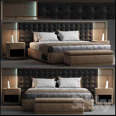 VISIONNAIRE Ripley现代典雅双人床素材之家精选3D模型
