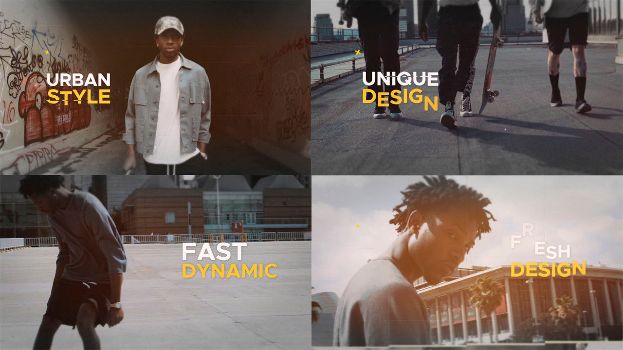 10个时尚炫酷的城市视频宣传AE模版