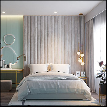 现代风格卧室室内场景素材之家精选3D模型3