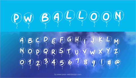 PWBalloon font素材之家精选英文字体
