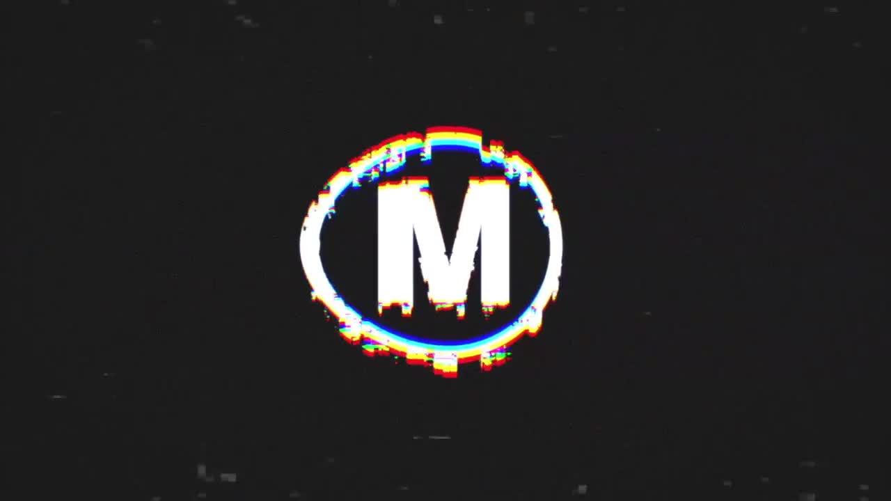 快速动态的动画Glitch徽标素材库精选AE模板