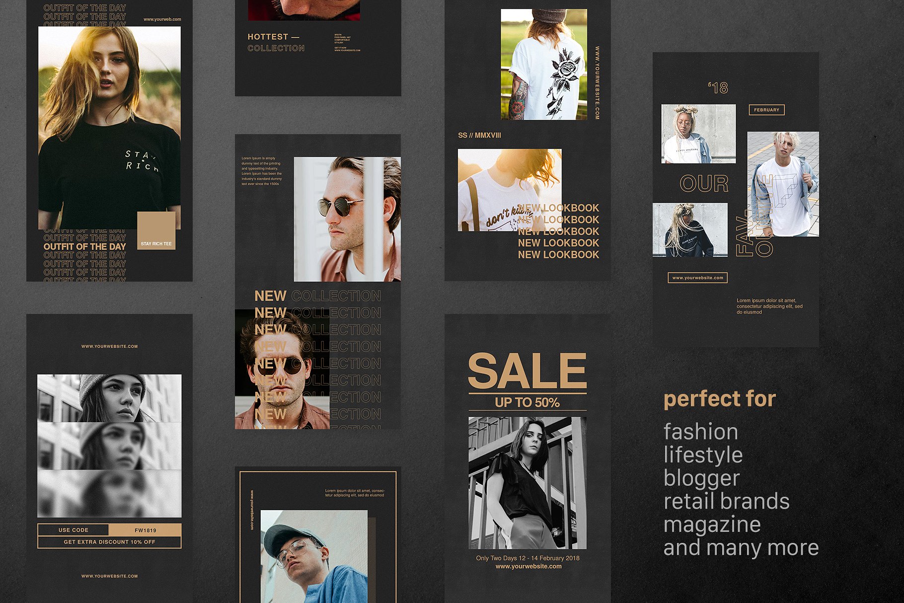 街头服饰Ins故事贴图模板素材库精选合集 Instagram Stories – Streetwear插图(6)