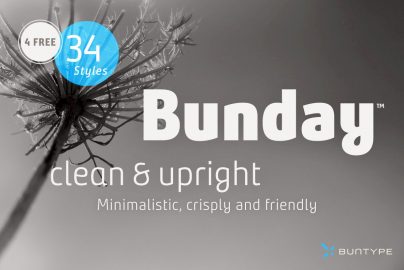 Bunday Clean Font Family素材之家精选英文字体