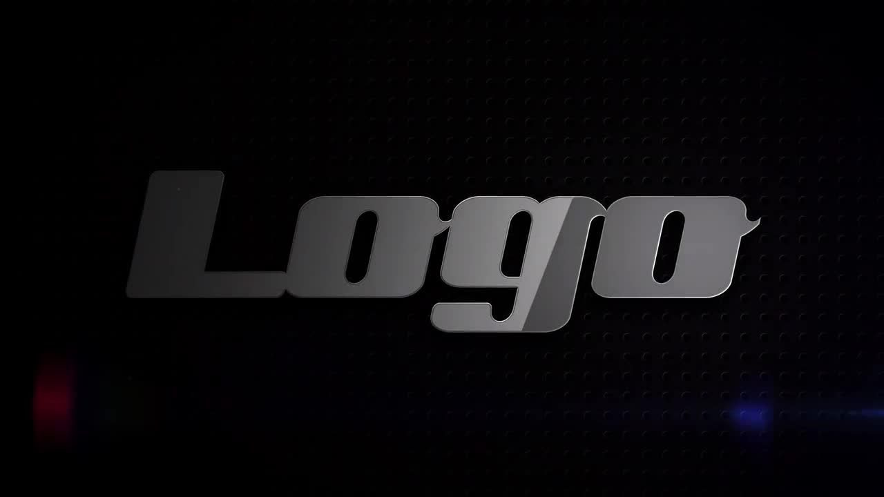 带有光泽的金属徽标素材库精选AE模板