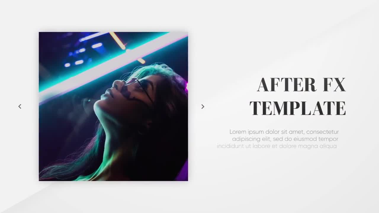 现代简洁线条的幻灯片演示素材库精选AE模板