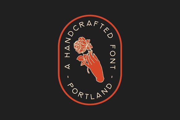PORTLAND — Handcrafted Vintage Font插图3