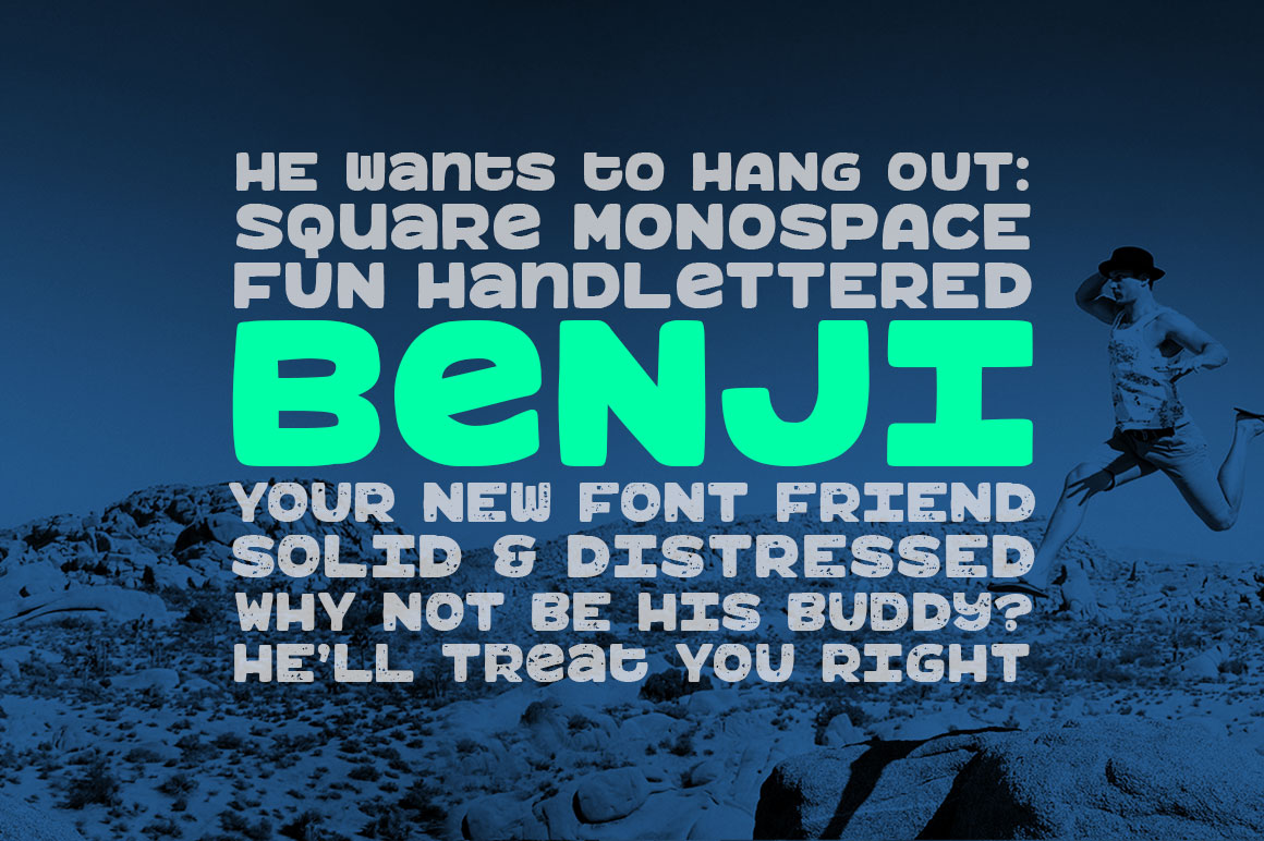 Benji: a bold, fun monospace font素材之家精选英文字体